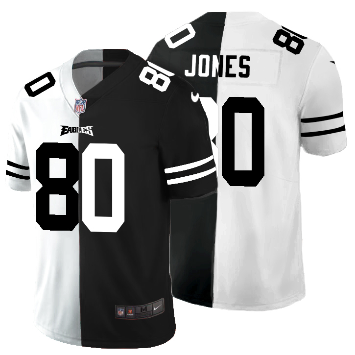 Philadelphia Eagles #80 Julio Jones Men's Black V White Peace Split Vapor Untouchable Limited Jersey cheap jerseys for sale - CheapJerseys.Shop