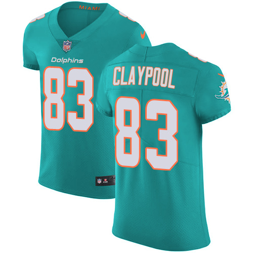 Dolphins #83 Chase Claypool Aqua Green Team Color Men's Stitched Vapor Untouchable Elite Jersey cheap jerseys for sale - CheapJerseys.Shop
