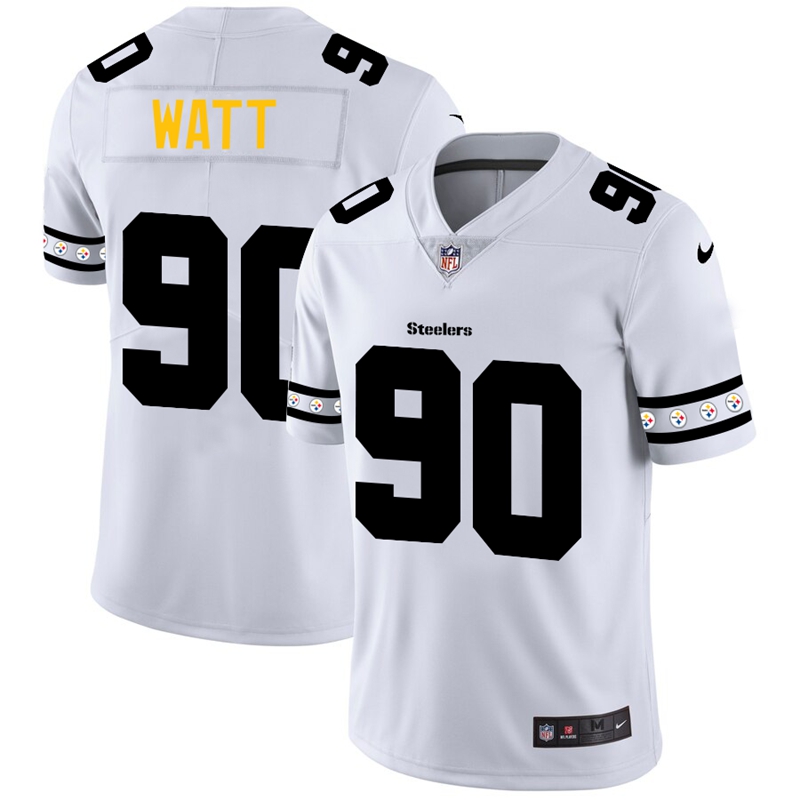 Pittsburgh Steelers #90 T.J. Watt White Team Logo Vapor Limited Jersey cheap jerseys for sale - CheapJerseys.Shop