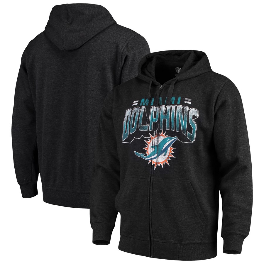 Miami Dolphins G-III Sports By Carl Banks Perfect Season Full-Zip Hoodie Charcoal cheap jerseys for sale - CheapJerseys.Shop