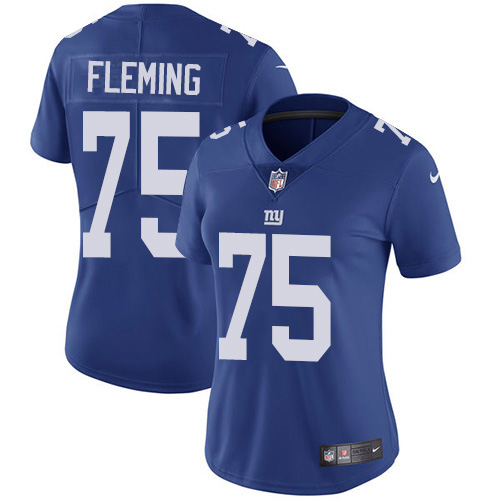 New York Giants #75 Cameron Fleming Royal Blue Team Color Women's Stitched Vapor Untouchable Limited Jersey Womens cheap jerseys for sale - CheapJerseys.Shop
