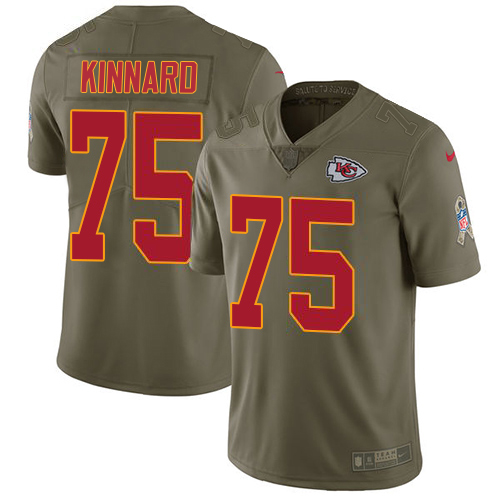Chiefs #75 Darian Kinnard Olive Youth Stitched Limited 2017 Salute To Service Jersey cheap jerseys for sale - CheapJerseys.Shop