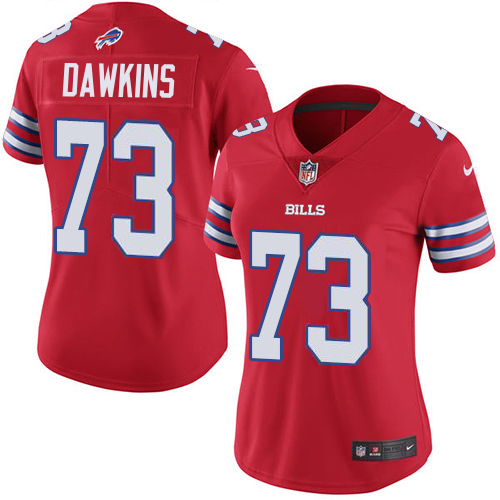 Bills #73 Dion Dawkins Red Women's Stitched Limited Rush Jersey cheap jerseys for sale - CheapJerseys.Shop