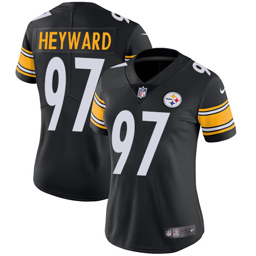 Pittsburgh Steelers #97 Cameron Heyward Black Team Color Women's Stitched Vapor Untouchable Limited Jersey Womens cheap jerseys for sale - CheapJerseys.Shop
