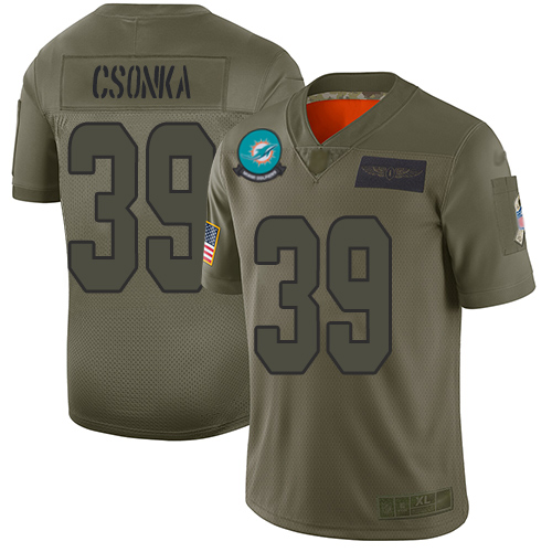 Miami Dolphins #39 Larry Csonka Camo Men's Stitched Limited 2019 Salute To Service Jersey Men's cheap jerseys for sale - CheapJerseys.Shop