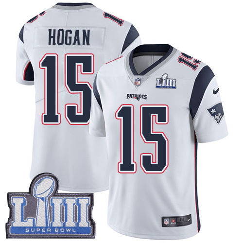 New England Patriots #15 Chris Hogan White Super Bowl LIII Bound Men's Stitched Vapor Untouchable Limited Jersey Men's cheap jerseys for sale - CheapJerseys.Shop