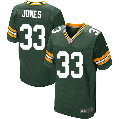 Packers #33 Aaron Jones Green Team Color Men's Stitched Elite Jersey cheap jerseys for sale - CheapJerseys.Shop