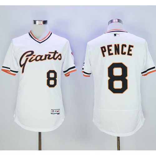 San Francisco Giants #8 Hunter Pence White Flexbase Authentic Collection Cooperstown Stitched Jersey Men's cheap jerseys for sale - CheapJerseys.Shop