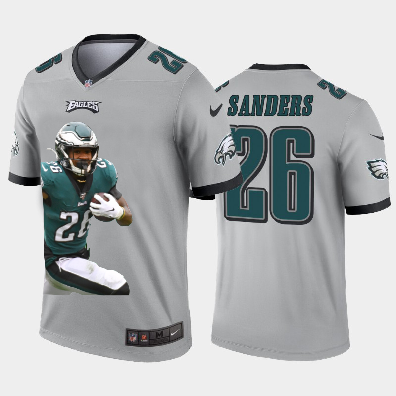 Philadelphia Eagles #26 Miles Sanders Team Hero 3 Vapor Limited Jersey Grey cheap jerseys for sale - CheapJerseys.Shop
