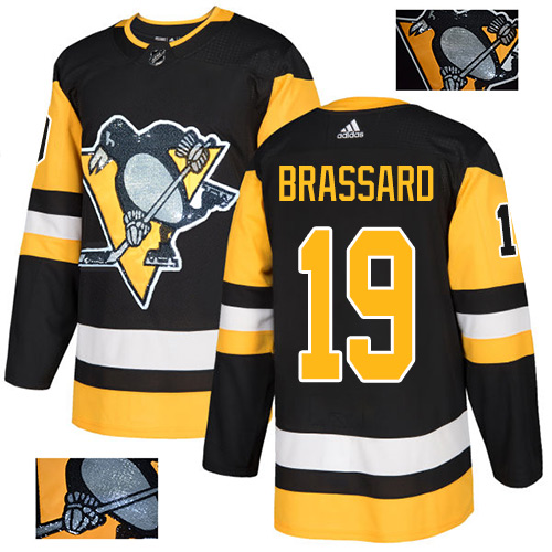 Pittsburgh Penguins #19 Derick Brassard Black Home Authentic Fashion Gold Stitched Jersey Men's cheap jerseys for sale - CheapJerseys.Shop