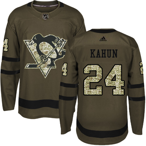 Pittsburgh Penguins #24 Dominik Kahun Green Salute to Service Stitched Jersey Men's cheap jerseys for sale - CheapJerseys.Shop