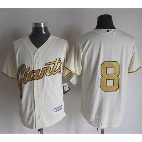 San Francisco Giants #8 Hunter Pence Cream(Gold No.) New Cool Base Stitched Jersey Men's cheap jerseys for sale - CheapJerseys.Shop