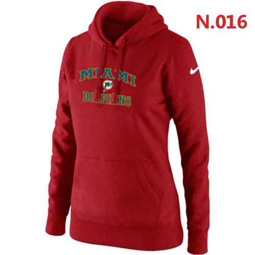 Women's Miami Dolphins Heart & Soul Pullover Hoodie Red cheap jerseys for sale - CheapJerseys.Shop