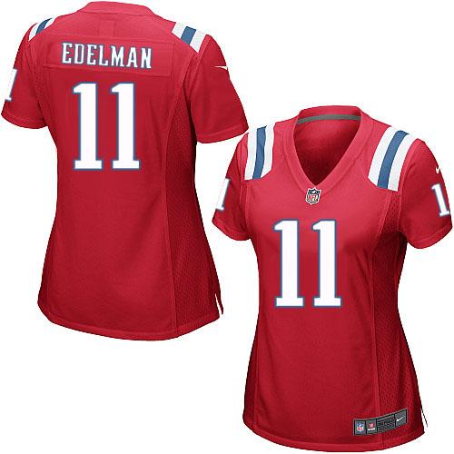 Patriots #11 Julian Edelman Red Alternate Women's Stitched Elite Jersey cheap jerseys for sale - CheapJerseys.Shop