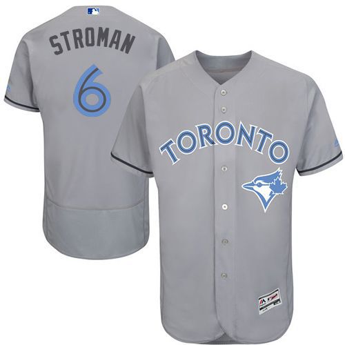 Toronto Blue Jays #6 Marcus Stroman Grey Flexbase Authentic Collection Father's Day Stitched Jersey Men's cheap jerseys for sale - CheapJerseys.Shop