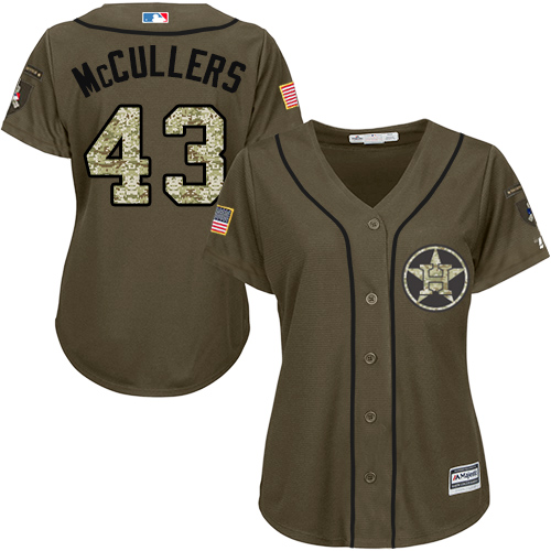 Houston Astros #43 Lance McCullers Green Salute to Service Women's Stitched Jersey Womens cheap jerseys for sale - CheapJerseys.Shop