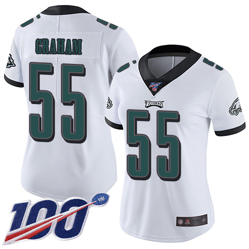 Eagles #55 Brandon Graham White Women's Stitched 100th Season Vapor Limited Jersey cheap jerseys for sale - CheapJerseys.Shop