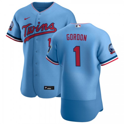 Minnesota Minnesota Twins #1 Nick Gordon Men's Light Blue Alternate 2020 60th Season Authentic Team Jersey Men's cheap jerseys for sale - CheapJerseys.Shop