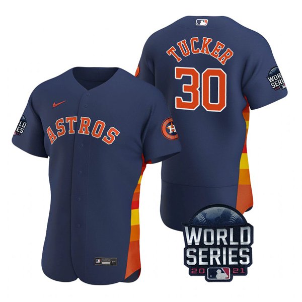 Houston Astros #30 Kyle Tucker Men's 150th Anniversary 2021 World Series Authentic Jersey - Navy cheap jerseys for sale - CheapJerseys.Shop