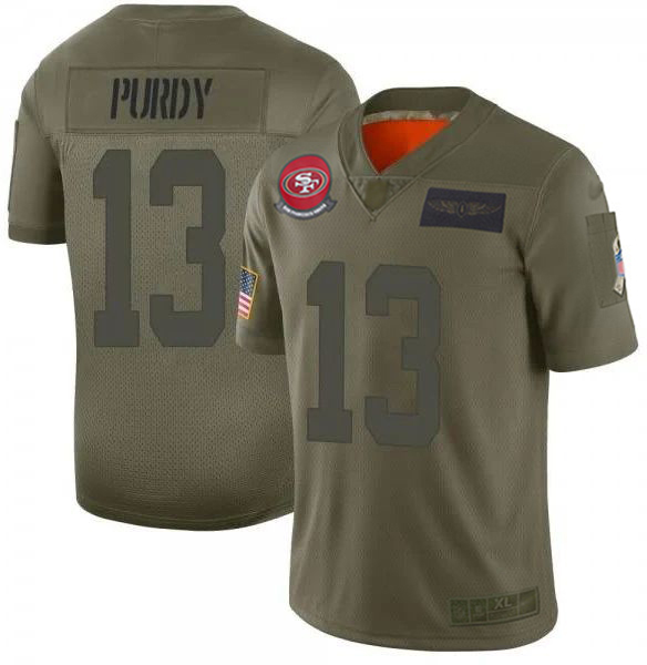 San Francisco 49ers #13 Brock Purdy Camo Youth Stitched Limited 2019 Salute To Service Jersey cheap jerseys for sale - CheapJerseys.Shop