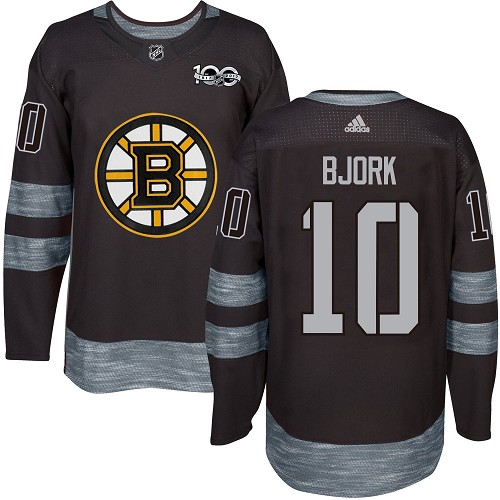 Boston Bruins #10 Anders Bjork Black 1917-2017 100th Anniversary Stitched Jersey Men's cheap jerseys for sale - CheapJerseys.Shop