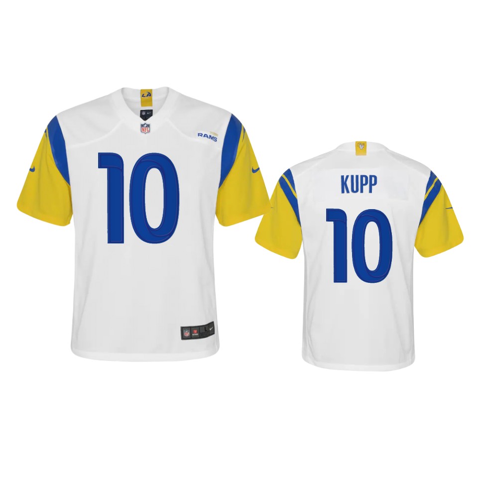 Los Angeles Rams #10 Cooper Kupp Youth Alternate Game Jersey - White cheap jerseys for sale - CheapJerseys.Shop