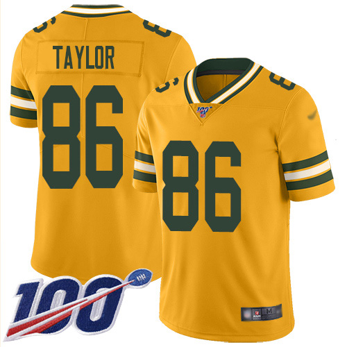Green Bay Packers #86 Malik Taylor Gold Youth Stitched Limited Inverted Legend 100th Season Jersey Youth cheap jerseys for sale - CheapJerseys.Shop