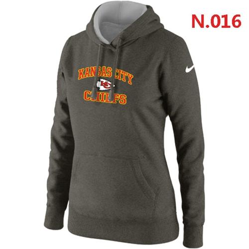 Women's Kansas City Chiefs Heart & Soul Pullover Hoodie Dark Grey cheap jerseys for sale - CheapJerseys.Shop
