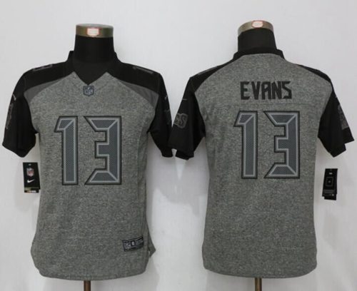 Buccaneers #13 Mike Evans Gray Women's Stitched Limited Gridiron Gray Jersey cheap jerseys for sale - CheapJerseys.Shop