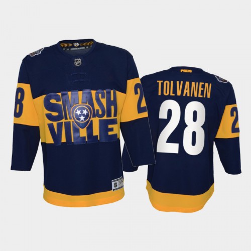 Nashville Predators #28 Eeli Tolvanen Youth 2022 Stadium Series Game Jersey - Navy Youth cheap jerseys for sale - CheapJerseys.Shop