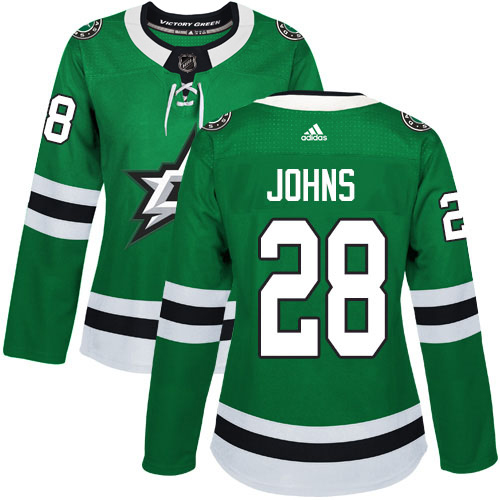 Dallas Stars #28 Stephen Johns Green Home Authentic Women's Stitched Jersey Womens cheap jerseys for sale - CheapJerseys.Shop