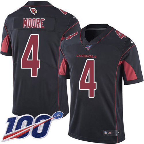 Cardinals #4 Rondale Moore Black Men's Stitched Limited Rush 100th Season Jersey cheap jerseys for sale - CheapJerseys.Shop