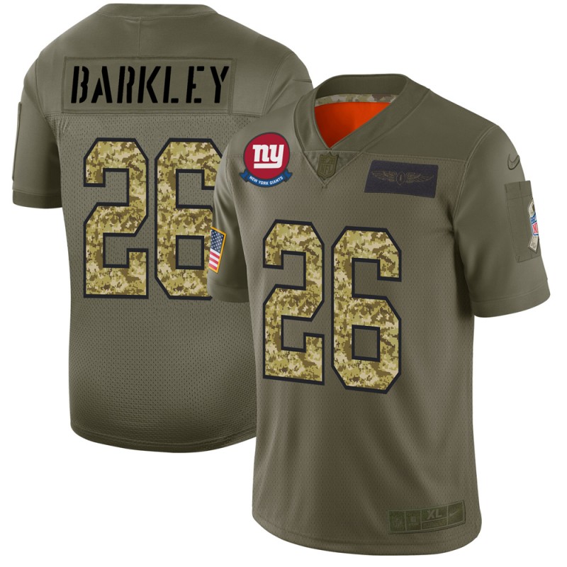 New York Giants #26 Saquon Barkley Men's 2019 Olive Camo Salute To Service Limited Jersey cheap jerseys for sale - CheapJerseys.Shop