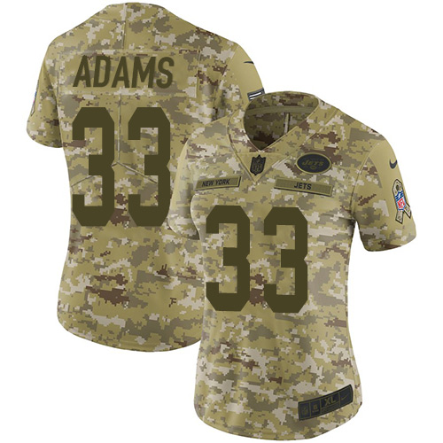 New York Jets #33 Jamal Adams Camo Women's Stitched Limited 2018 Salute to Service Jersey Womens cheap jerseys for sale - CheapJerseys.Shop