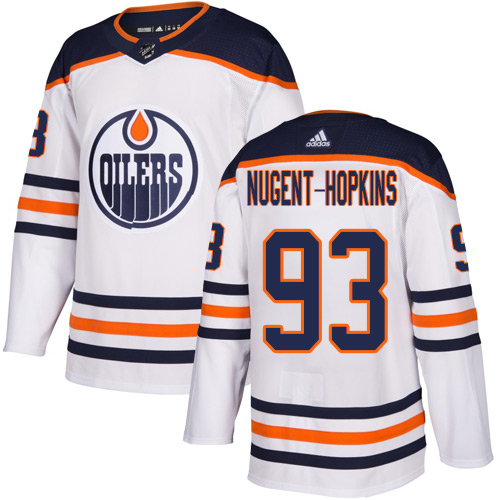 Edmonton Oilers #93 Ryan Nugent-Hopkins White Road Authentic Stitched Jersey Men's cheap jerseys for sale - CheapJerseys.Shop