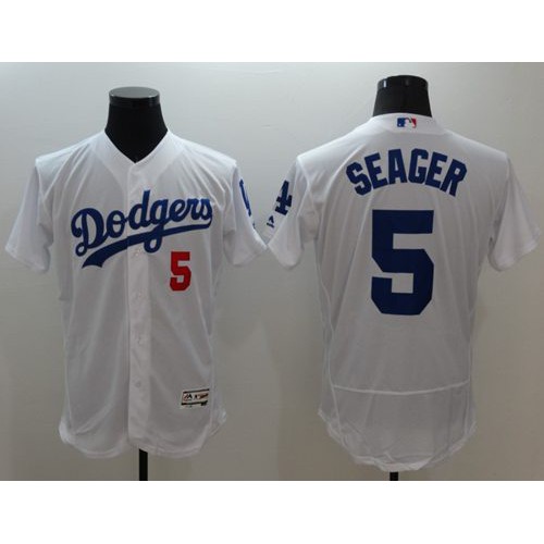 Los Angeles Dodgers #5 Corey Seager White Flexbase Authentic Collection Stitched Jersey Men's cheap jerseys for sale - CheapJerseys.Shop