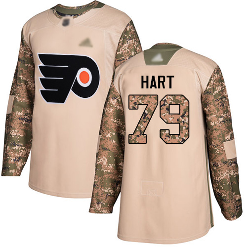 Philadelphia Flyers #79 Carter Hart Camo Authentic 2017 Veterans Day Stitched Youth Jersey Youth cheap jerseys for sale - CheapJerseys.Shop