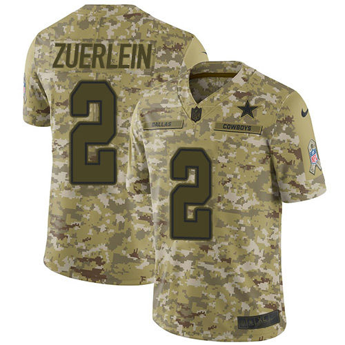 Dallas Cowboys #2 Greg Zuerlein Camo Men's Stitched Limited 2018 Salute To Service Jersey Men's cheap jerseys for sale - CheapJerseys.Shop