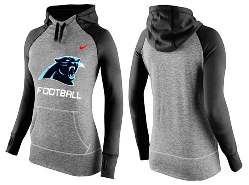 Women's Carolina Panthers Performance Hoodie Grey & Black cheap jerseys for sale - CheapJerseys.Shop