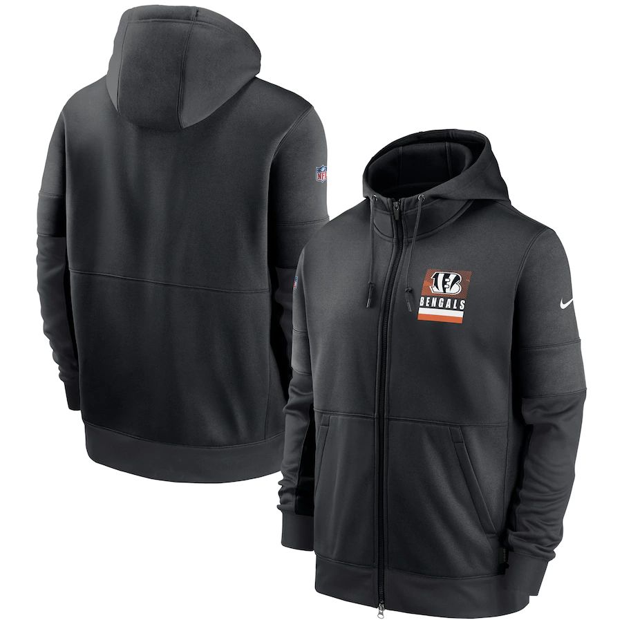 Cincinnati Bengals Sideline Impact Lockup Performance Full-Zip Hoodie Black cheap jerseys for sale - CheapJerseys.Shop