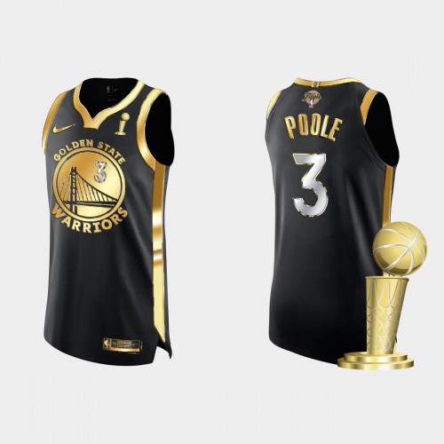Golden State Golden State Warriors #3 ordan Poole Mens Golden Black 2021-22 Finals Champions Authentic Jersey Mens cheap jerseys for sale - CheapJerseys.Shop