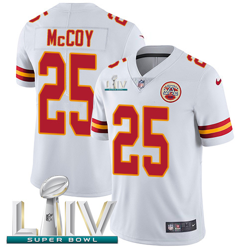 Kansas City Chiefs #25 LeSean McCoy White Super Bowl LIV 2020 Youth Stitched Vapor Untouchable Limited Jersey Youth cheap jerseys for sale - CheapJerseys.Shop