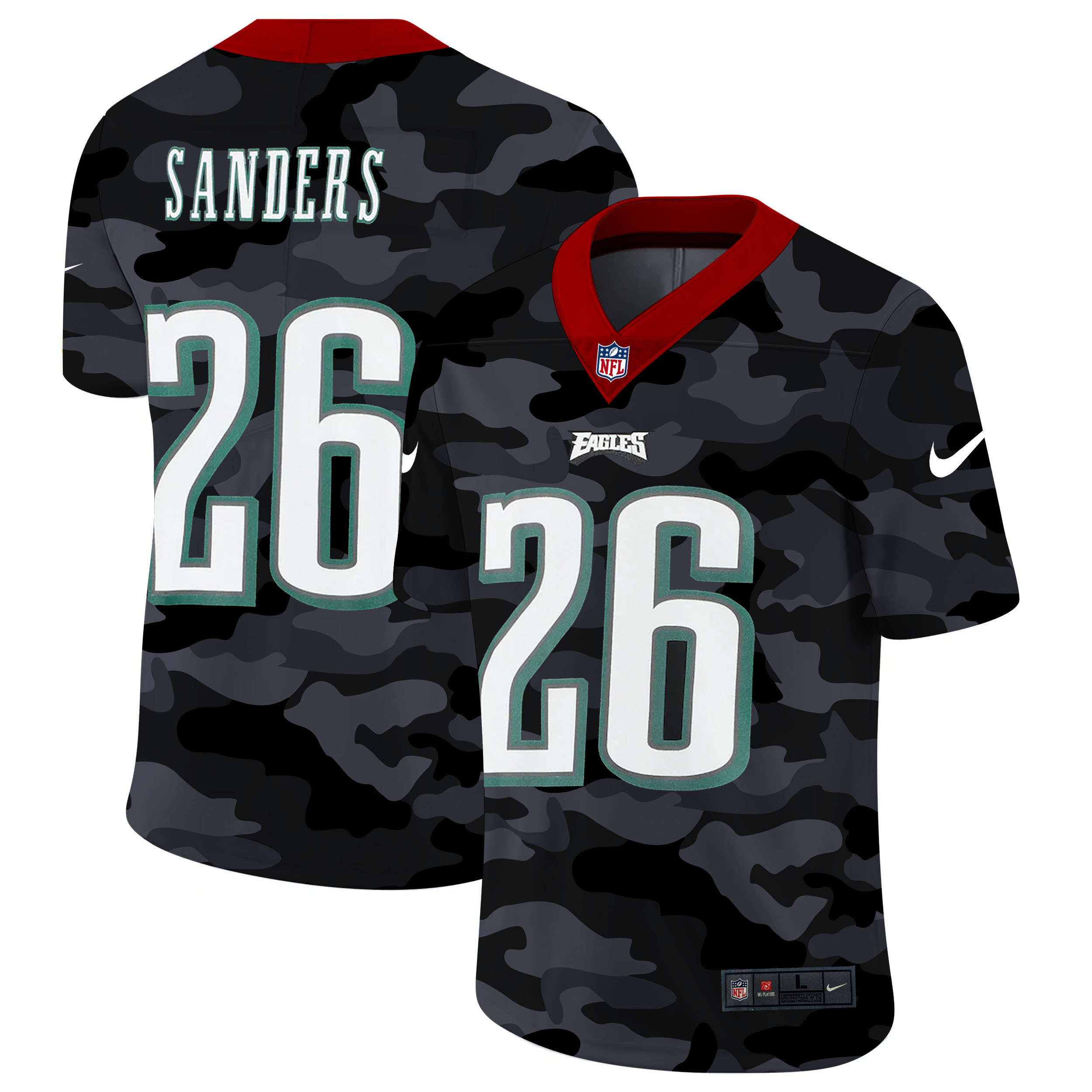 Philadelphia Eagles #26 Miles Sanders Men's 2020 Black CAMO Vapor Untouchable Limited Stitched Jersey cheap jerseys for sale - CheapJerseys.Shop
