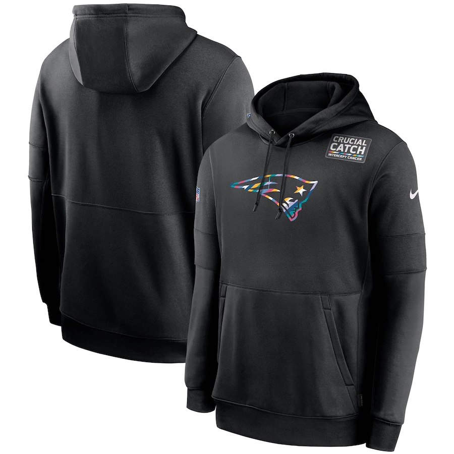 New England Patriots 2020 Crucial Catch Sideline Performance Pullover Hoodie Black cheap jerseys for sale - CheapJerseys.Shop