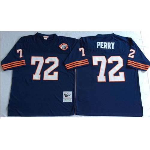 Mitchell&Ness Chicago Bears #72 William Perry Blue Big No. Throwback Stitched Jersey Men's cheap jerseys for sale - CheapJerseys.Shop