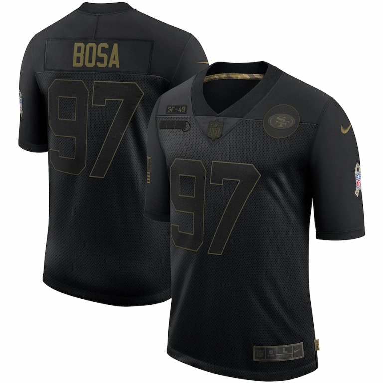 San Francisco 49ers #97 Nick Bosa 2020 Salute To Service Limited Jersey Black cheap jerseys for sale - CheapJerseys.Shop