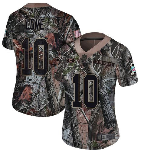 Packers #10 Jordan Love Camo Women's Stitched Limited Rush Realtree Jersey cheap jerseys for sale - CheapJerseys.Shop
