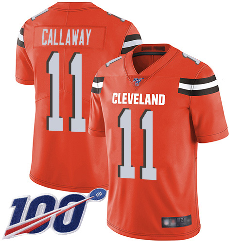 Cleveland Browns #11 Antonio Callaway Orange Alternate Men's Stitched 100th Season Vapor Limited Jersey Men's cheap jerseys for sale - CheapJerseys.Shop