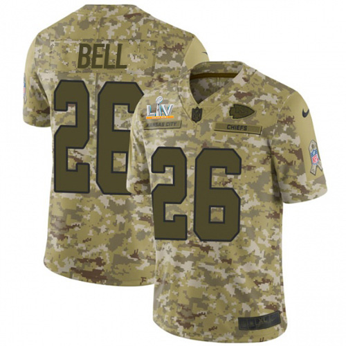 Kansas City Chiefs #26 Le'Veon Bell Camo Men's Super Bowl LV Bound Stitched Limited 2018 Salute To Service Jersey Men's cheap jerseys for sale - CheapJerseys.Shop