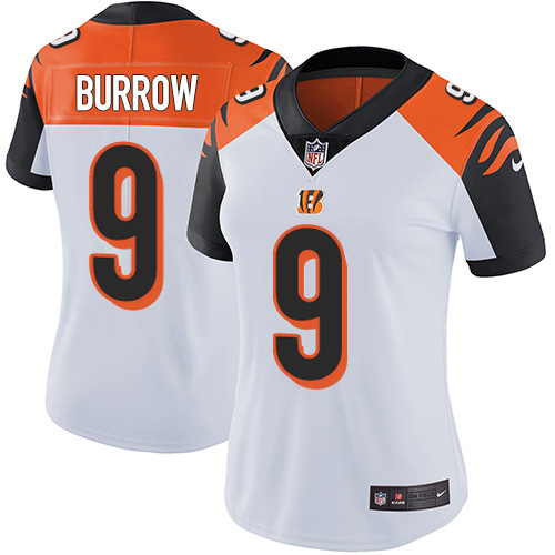 Bengals #9 Joe Burrow White Women's Stitched Vapor Untouchable Limited Jersey cheap jerseys for sale - CheapJerseys.Shop